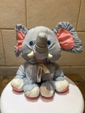 Vintage 1993 Fisher Price Puffalump Gray Baby Elephant Stuffed Animal